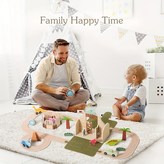 36-Piece Wooden Train Set – Educational Toy for Kids