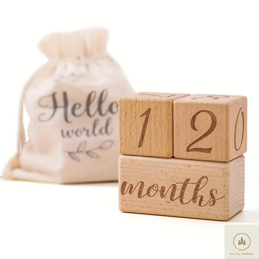 Wooden Photo Prop Blocks Set – Cute Accessories for Baby Photos