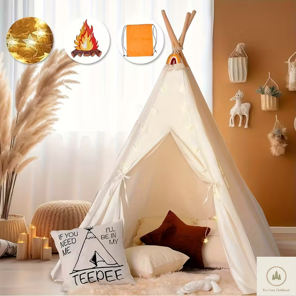 Kids Teepee Tent – Foldable Playhouse for Cozy Nursery & Playtime
