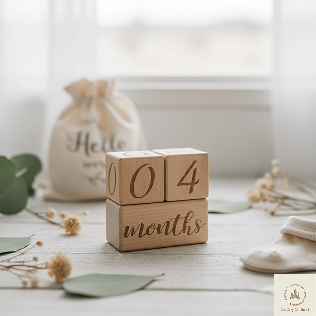 Wooden Photo Prop Blocks Set – Cute Accessories for Baby Photos