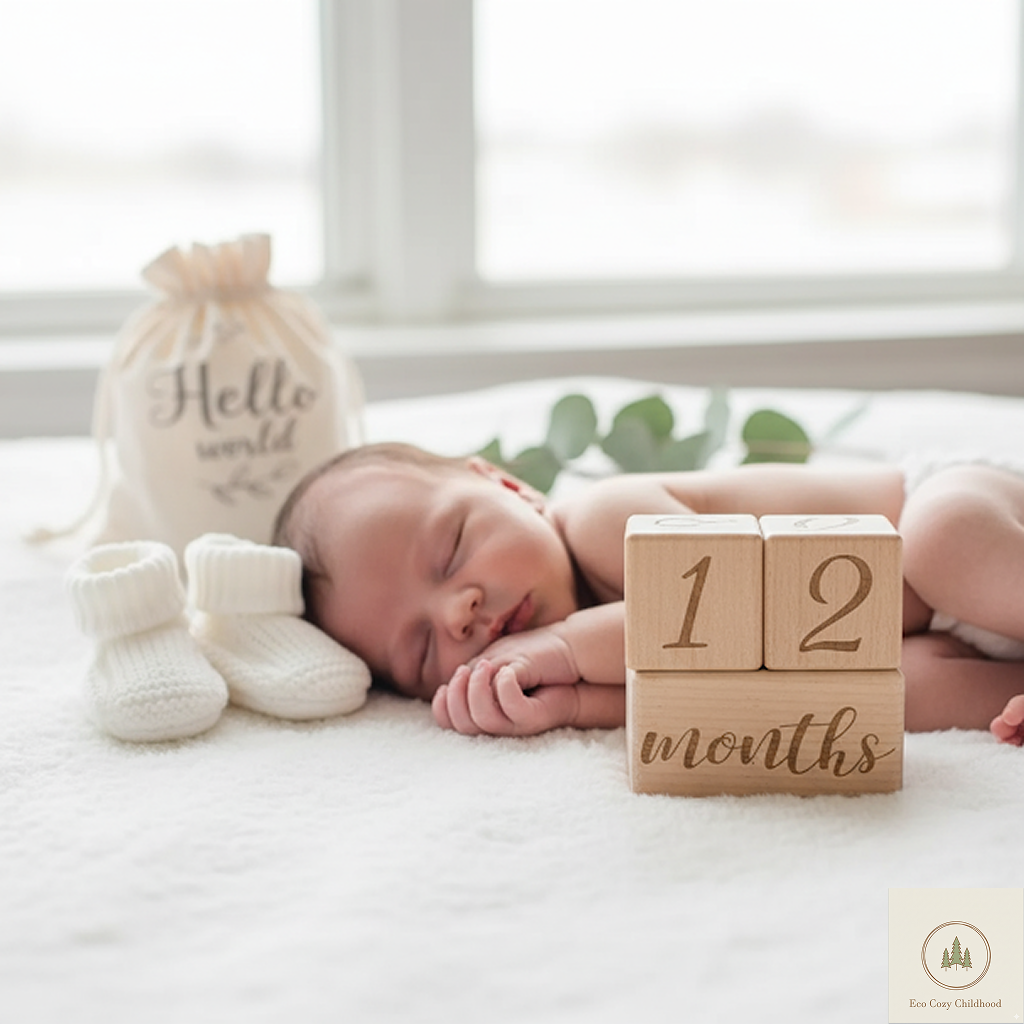 Wooden Photo Prop Blocks Set – Cute Accessories for Baby Photos