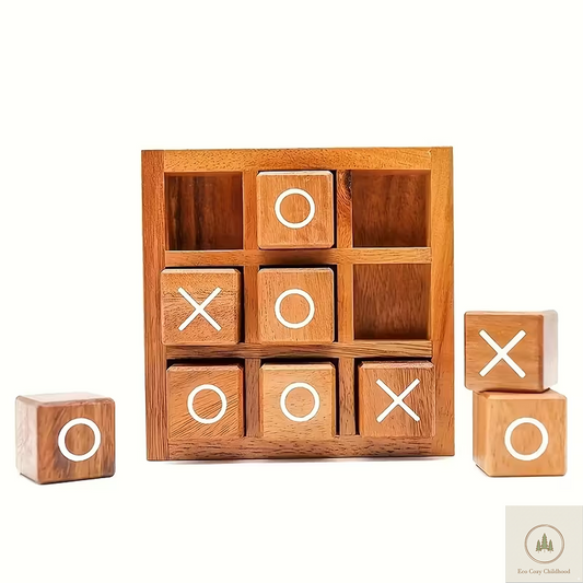 Wooden Tic-Tac-Toe Game – Classic Educational Board Game