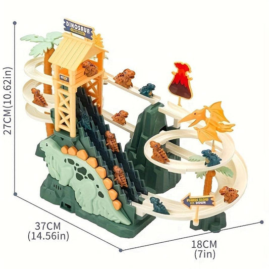 Dinosaur Mountain Expedition – Electric Rail Car & Roller Coaster Set
