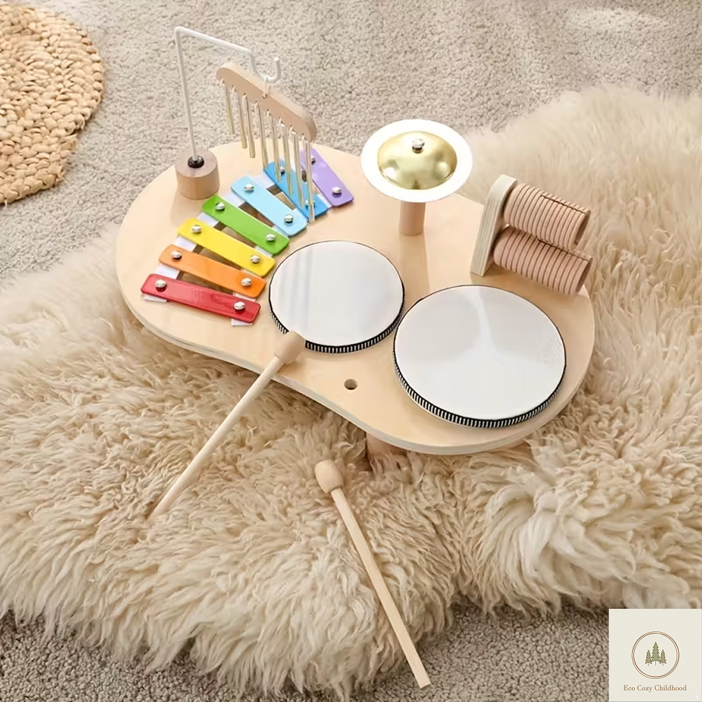 Wooden Kids Music Table – Sensory & Musical Toys for Toddlers