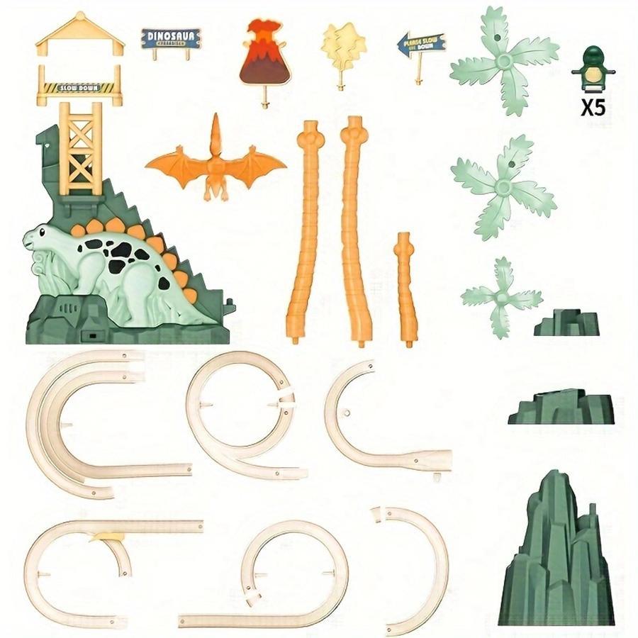 Dinosaur Mountain Expedition – Electric Rail Car & Roller Coaster Set