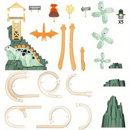 Dinosaur Mountain Expedition – Electric Rail Car & Roller Coaster Set