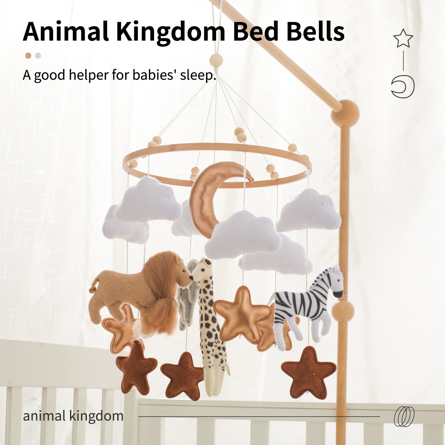 Woodland Forest Animal Crib Mobile – Felt Nursery Ceiling Decor