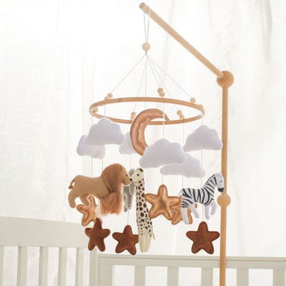 Woodland Forest Animal Crib Mobile – Felt Nursery Ceiling Decor