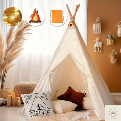 Kids Teepee Tent – Foldable Playhouse for Cozy Nursery & Playtime