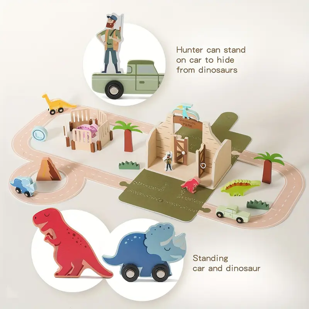 36-Piece Wooden Train Set – Educational Toy for Kids