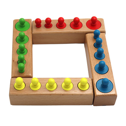 Montessori Sensory Cylinder Blocks – Early Learning Size & Dimension Set
