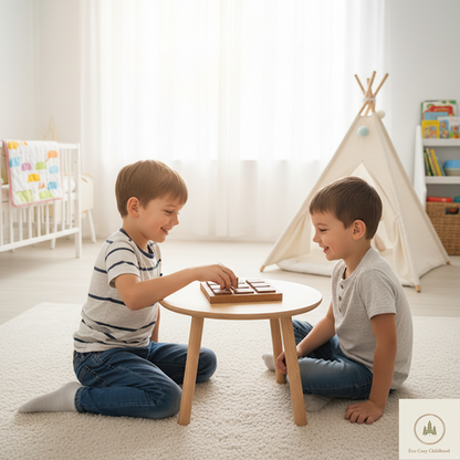 Wooden Tic-Tac-Toe Game – Classic Educational Board Game