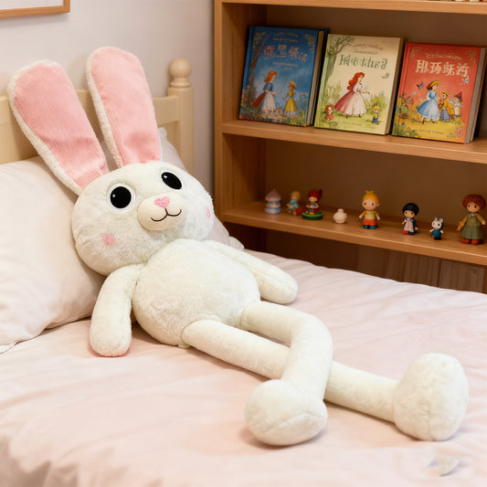 Long-Eared Snuggle Bunny – Ultra-Soft Plush Toy & Nursery Pillow (95cm)