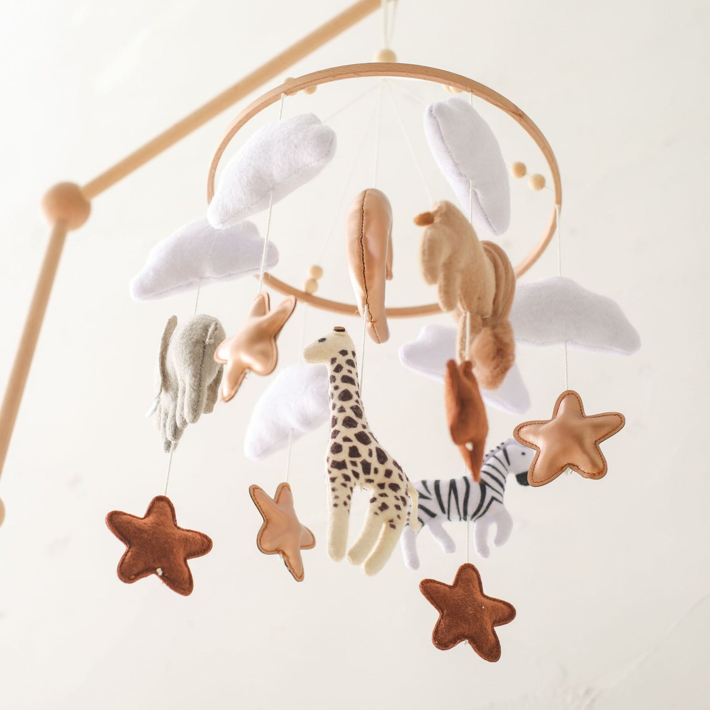 Woodland Forest Animal Crib Mobile – Felt Nursery Ceiling Decor