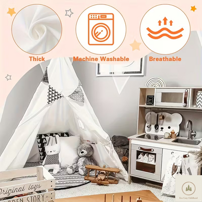 Kids Teepee Tent – Foldable Playhouse for Cozy Nursery & Playtime