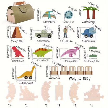 36-Piece Wooden Train Set – Educational Toy for Kids