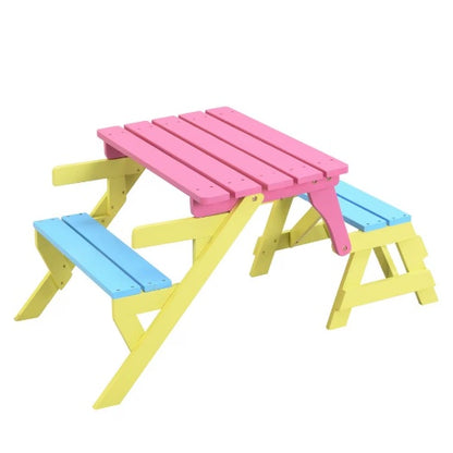 3-in-1 Multi-Functional Kids' Activity Set – Transforming Table & Bench Set
