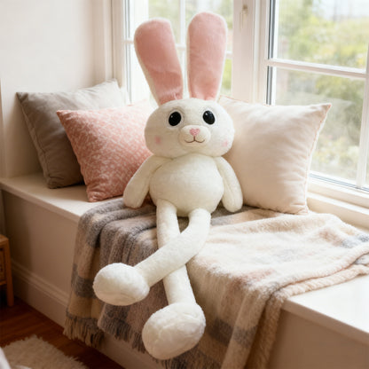 Long-Eared Snuggle Bunny – Ultra-Soft Plush Toy & Nursery Pillow (95cm)