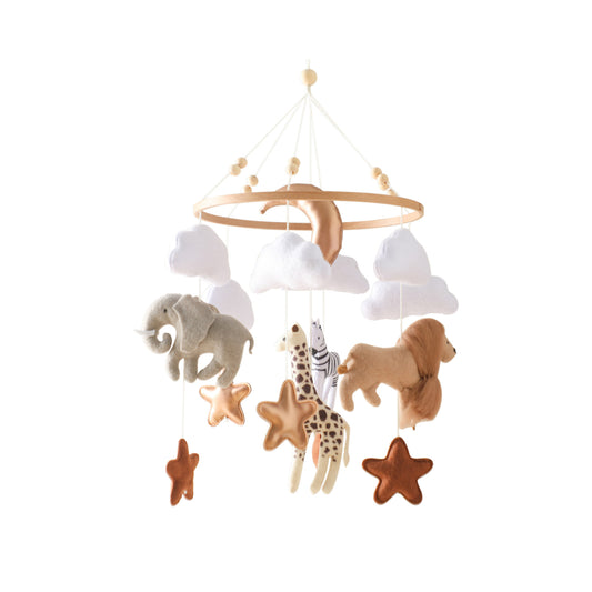 Woodland Forest Animal Crib Mobile – Felt Nursery Ceiling Decor