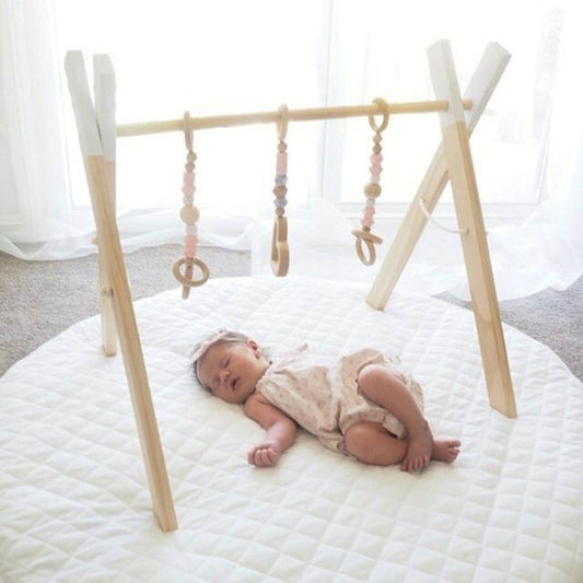 Nordic Eco-Wooden Baby Play Gym & Sensory Activity Frame