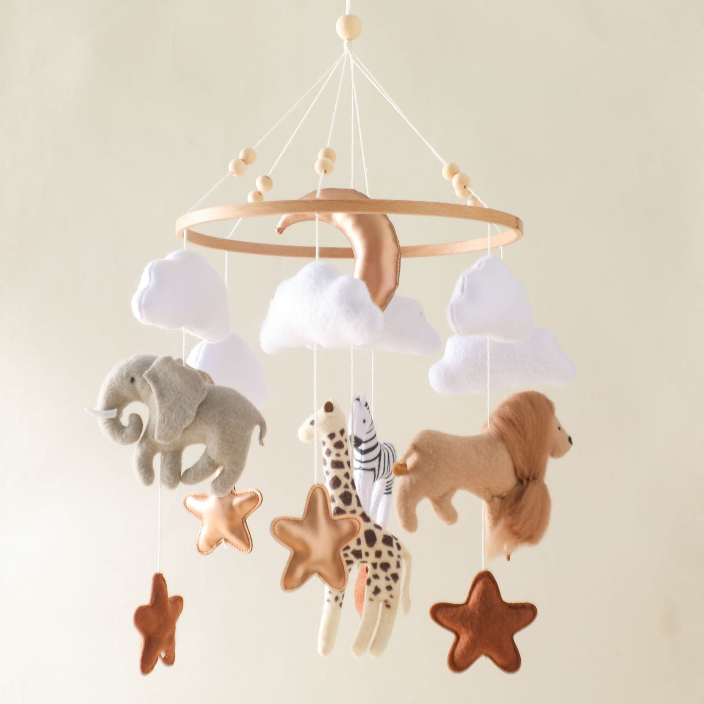 Woodland Forest Animal Crib Mobile – Felt Nursery Ceiling Decor