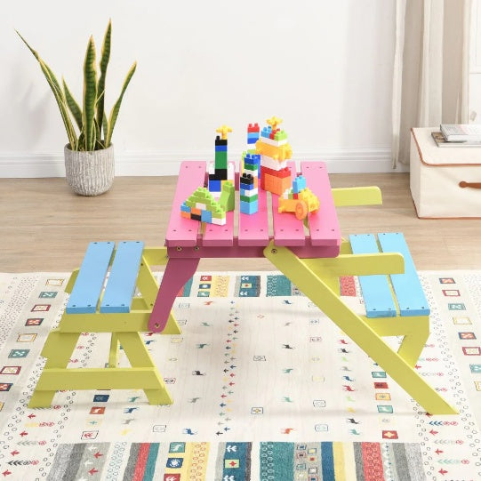 3-in-1 Multi-Functional Kids' Activity Set – Transforming Table & Bench Set