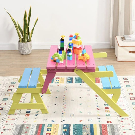 3-in-1 Multi-Functional Kids' Activity Set – Transforming Table & Bench Set