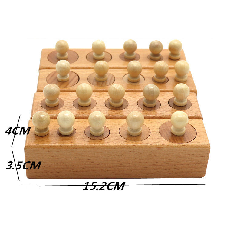Montessori Sensory Cylinder Blocks – Early Learning Size & Dimension Set