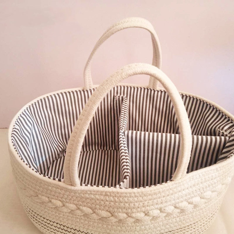 Minimalist Woven Picnic & Nursery Storage Basket