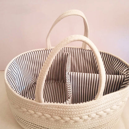 Minimalist Woven Picnic & Nursery Storage Basket