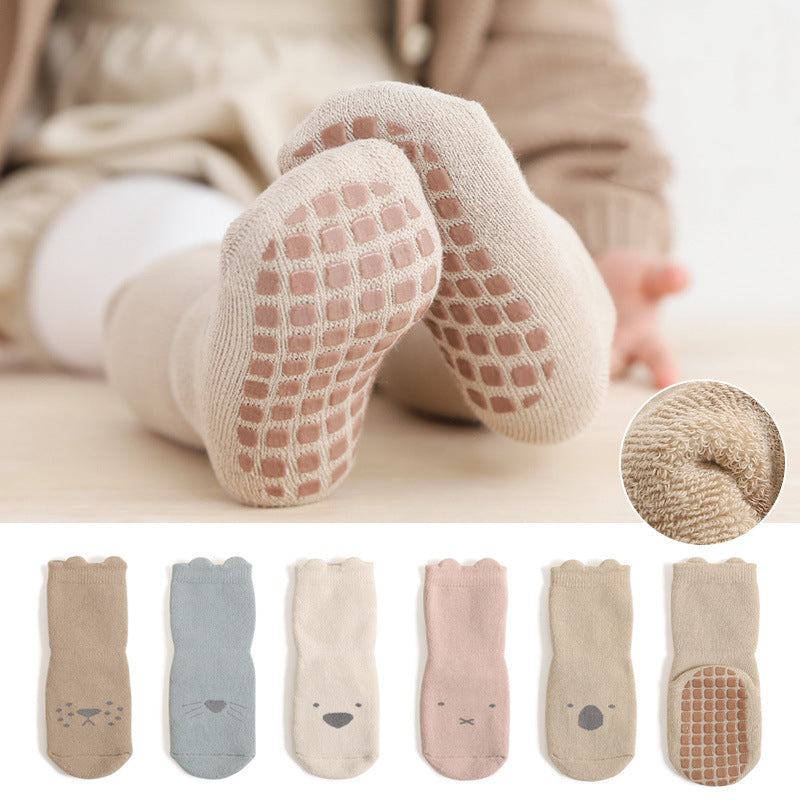 Cozy Animal Friends – Combed Cotton Terry Socks