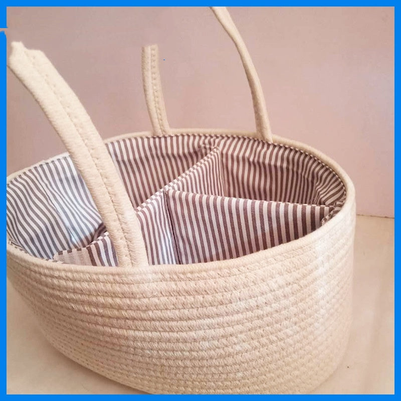 Minimalist Woven Picnic & Nursery Storage Basket