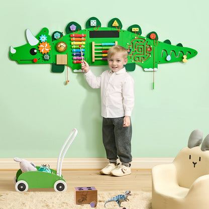Giant 5-Piece Dinosaur Sensory Wall – 11-in-1 Montessori Activity Center