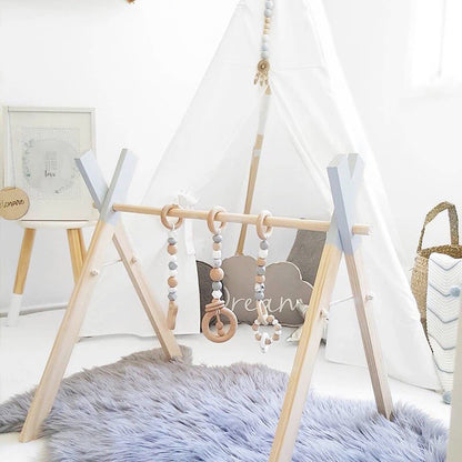 Nordic Eco-Wooden Baby Play Gym & Sensory Activity Frame